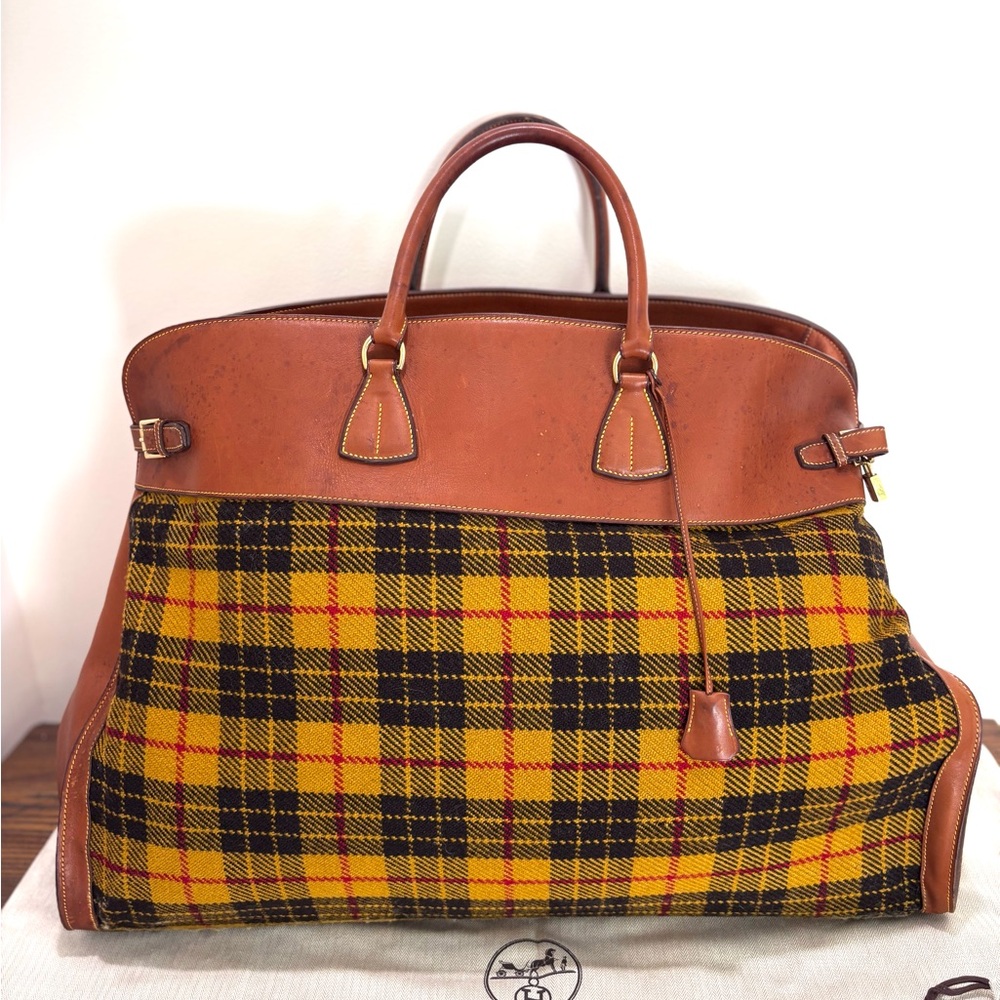 Authentic RARE Hermès Sac de Voyage Feudou II Feutre de Laine Unisex LARGE carry